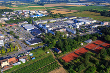 Luftbild von Tennisplätze des TC Alsbach im Ortsteil Sandwiese in Alsbach-Hähnlein im Bundesland Hessen, Deutschland