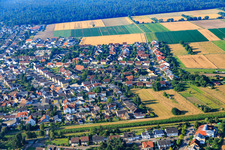 Ortansicht aus Norden im Ortsteil Kleinhausen in Einhausen im Bundesland Hessen, Deutschland