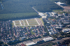 Neubaugebiet Käthe-Kollwitz-Ring im Ortsteil Neudorf in Graben-Neudorf im Bundesland Baden-Württemberg, Deutschland