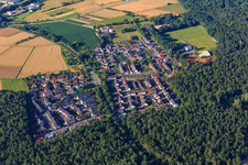 Luftbild von Ortsteil Waldbrücke in Weingarten im Bundesland Baden-Württemberg, Deutschland