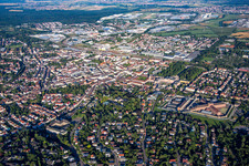 Luftbild von Bruchsal von Nordosten im Bundesland Baden-Württemberg, Deutschland