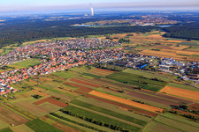 Ortsansicht aus Südosten in Hambrücken im Bundesland Baden-Württemberg, Deutschland