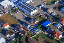 Industriegebiet Industriestraße mit Spedition Lauinger und W&T EFRA in Hambrücken im Bundesland Baden-Württemberg, Deutschland