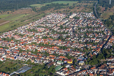 Luftbild von Wiesental von Osten in Waghäusel im Bundesland Baden-Württemberg, Deutschland