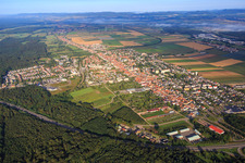 Stadtübersicht aus Südosten in Kandel im Bundesland Rheinland-Pfalz, Deutschland von oben