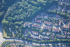 Luftbild von Ortsteil Wolfartsweier in Karlsruhe im Bundesland Baden-Württemberg, Deutschland