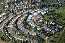 Ortsteil Hohenwettersbach in Karlsruhe im Bundesland Baden-Württemberg, Deutschland von einer Drohne aus