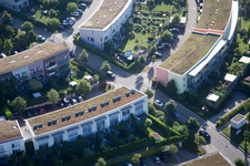 Ortsteil Hohenwettersbach in Karlsruhe im Bundesland Baden-Württemberg, Deutschland aus der Vogelperspektive