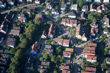 Ortsteil Wolfartsweier in Karlsruhe im Bundesland Baden-Württemberg, Deutschland aus der Luft