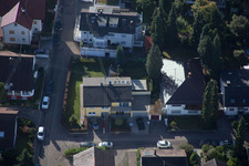 Luftbild von Wolfartsweier, Hellenstrasse in Karlsruhe im Bundesland Baden-Württemberg, Deutschland