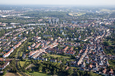 Luftaufnahme von Durlach Aue in Karlsruhe im Bundesland Baden-Württemberg, Deutschland