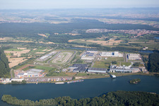 Wörth am Rhein, Industriegebiet Oberwald, Rheinhafen Wörth im Bundesland Rheinland-Pfalz, Deutschland