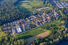 Dorfansicht aus Norden im Ortsteil Grauelsbaum in Lichtenau im Bundesland Baden-Württemberg, Deutschland