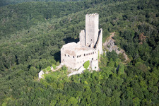 Luftaufnahme von Scherwiller, L'Ortenbourg im Bundesland Bas-Rhin, Frankreich