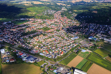 Stadtübersicht aus Südwesten in Weingarten im Bundesland Baden-Württemberg, Deutschland