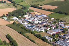 Luftbild von Gewerbegebiet und Firmenansiedlung Nord im Ortsteil Jöhlingen in Walzbachtal im Bundesland Baden-Württemberg, Deutschland