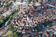 Schrägluftbild von Knittlingen im Bundesland Baden-Württemberg, Deutschland