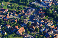 VBU Volksbank im Unterland eG - Filiale Zaberfeld, Alexander-Stift, Rathaus Zaberfeld und Mauritiuskirche im Bundesland Baden-Württemberg, Deutschland