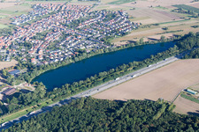 Baggersee Büchenau in Bruchsal im Bundesland Baden-Württemberg, Deutschland