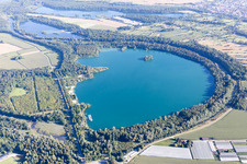 Luftbild von Ortsteil Leopoldshafen in Eggenstein-Leopoldshafen im Bundesland Baden-Württemberg, Deutschland