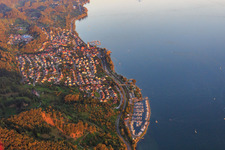 Seestraße mit Sipplinger Westhafen des Yachtclub Sipplingen e.V im Bundesland Baden-Württemberg, Deutschland