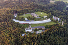 Luftbild von Verwaltungsgebäude der staatlichen Behörde Zweckverband Bodensee-Wasserversorgung in Überlingen im Ortsteil Nesselwangen im Bundesland Baden-Württemberg, Deutschland