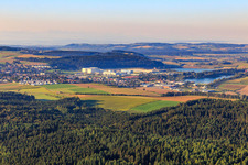 Stadtansicht am Seepark aus Norden in Pfullendorf im Bundesland Baden-Württemberg, Deutschland