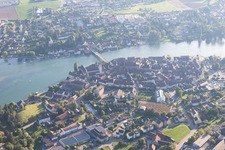 Luftbild von Stein am Rhein im Bundesland Schaffhausen, Schweiz