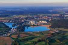 Industriegebiet an der Kiesgrube Pfullendorf-Tautenbronn mit Kramer Academy,  Kramer Werke Load Lkw und Geberit Logistik GmbH im Bundesland Baden-Württemberg, Deutschland
