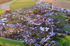 Luftbild von Dorfübersicht aus Süden in Wald im Bundesland Baden-Württemberg, Deutschland