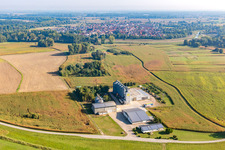 Luftbild von Bolz Landhandel im Ortsteil Rußheim in Dettenheim im Bundesland Baden-Württemberg, Deutschland