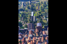 Landwirtschaftliche Hallen am Hintergraben in Kandel im Bundesland Rheinland-Pfalz, Deutschland aus der Vogelperspektive