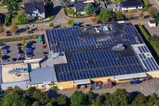 Schrägluftbild von EDEKA Kissel SBK Kandel im Bundesland Rheinland-Pfalz, Deutschland