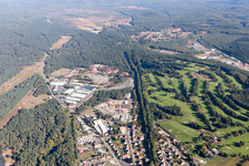 Bitche im Bundesland Moselle, Frankreich aus der Vogelperspektive