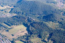 Dahn im Bundesland Rheinland-Pfalz, Deutschland vom Flugzeug aus