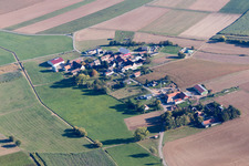 Ortsteil Deutschhof in Kapellen-Drusweiler im Bundesland Rheinland-Pfalz, Deutschland aus der Luft