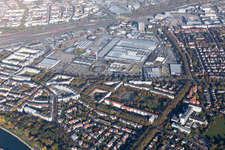 Luftbild von Ortsteil Lindenhof in Mannheim im Bundesland Baden-Württemberg, Deutschland