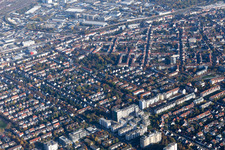 Luftbild von Ortsteil Almenhof in Mannheim im Bundesland Baden-Württemberg, Deutschland