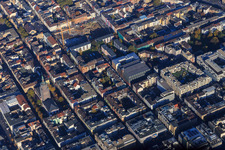 Quadratestadt im Hufeisen des Ring mit abgerissenem T4 und T5 im Ortsteil Innenstadt in Mannheim im Bundesland Baden-Württemberg, Deutschland