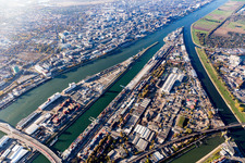 Mannheimer Hafen im Ortsteil Innenstadt im Bundesland Baden-Württemberg, Deutschland