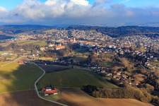 Kurort aus Südwesten mit SchloSS und Kirche Hl. Familie im Ortsteil Bad Griesbach in  Rottal in Bad Griesbach im Rottal im Bundesland Bayern, Deutschland