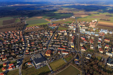 Stadtübersicht mit Thermalbadstraße aus Süden in Bad Füssing im Bundesland Bayern, Deutschland
