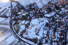 Ilbesheimer Alla-Hopp Anlageim Winter bei Schnee in Ilbesheim bei Landau im Bundesland Rheinland-Pfalz, Deutschland