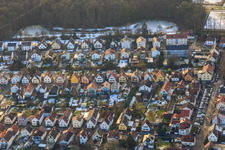 Haardtstraße x Birkenstraße im Winter bei Schnee in Kandel im Bundesland Rheinland-Pfalz, Deutschland