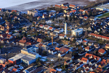 Neubaustelle für Geschäftshäuser nach Abriss zwischen Marktstr- und Goetherstr in Kandel im Bundesland Rheinland-Pfalz, Deutschland