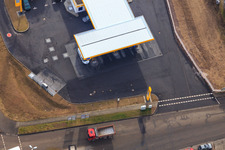 Gewerbegebiet Horst die neue JET Tankstelle im Ortsteil Minderslachen in Kandel im Bundesland Rheinland-Pfalz, Deutschland