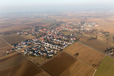 Luftaufnahme von Ortsteil Habitzheim in Otzberg im Bundesland Hessen, Deutschland
