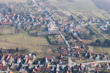 Seebach im Bundesland Bas-Rhin, Frankreich aus der Luft
