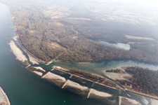 Schrägluftbild von Lauterbourg im Bundesland Bas-Rhin, Frankreich