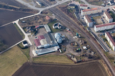 Drohnenbild von Lauterbourg im Bundesland Bas-Rhin, Frankreich